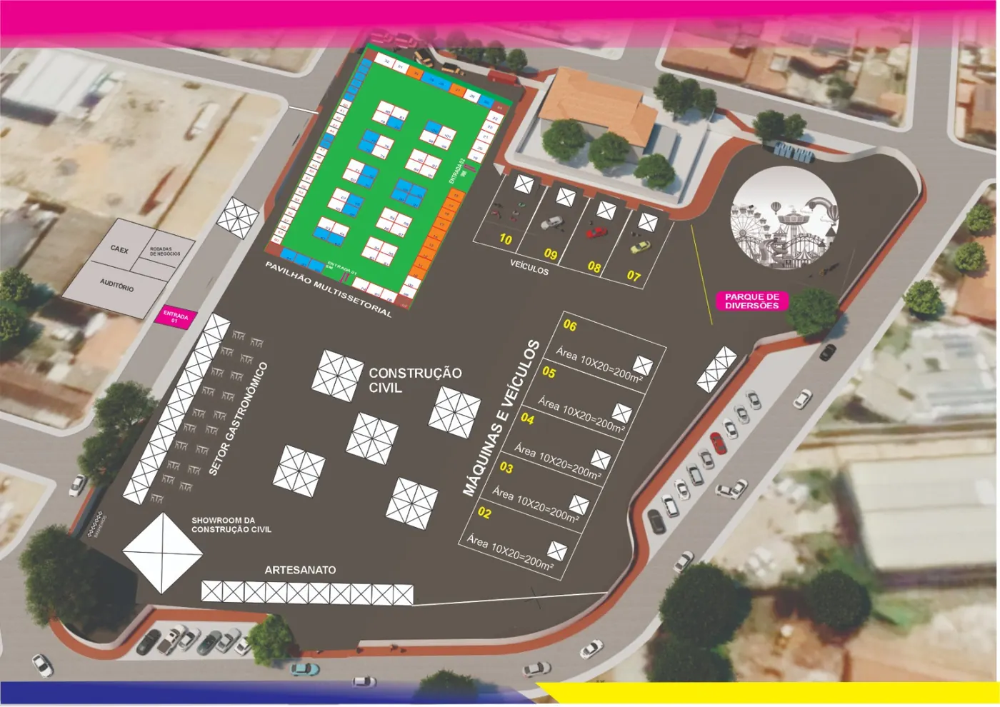 Mapa da FERNACC 2026 na Praça Clériston Andrade